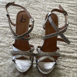 Silver high heels